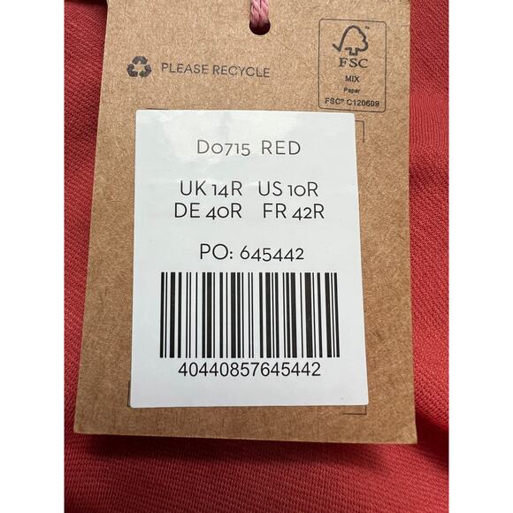 BODEN WOMENS SIZE 10R SIDE RUCHED STRETCH KNIT JERSEY MIDI DRESS RED NEW - Picture 12 of 15